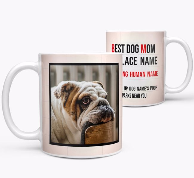 'Best Mom' - Personalized {breedFullName} Photo Upload Mug